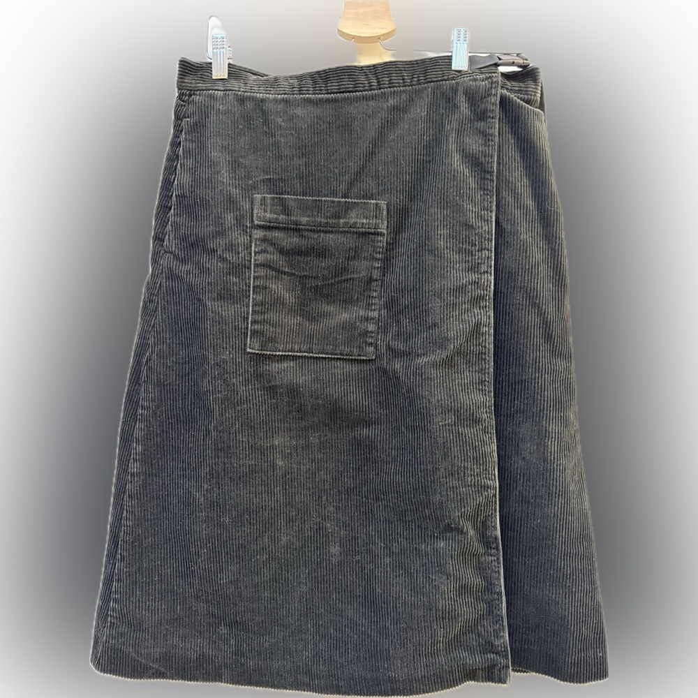 JW ANDERSON for UNIQLO Black Wrap Corduroy Skirt